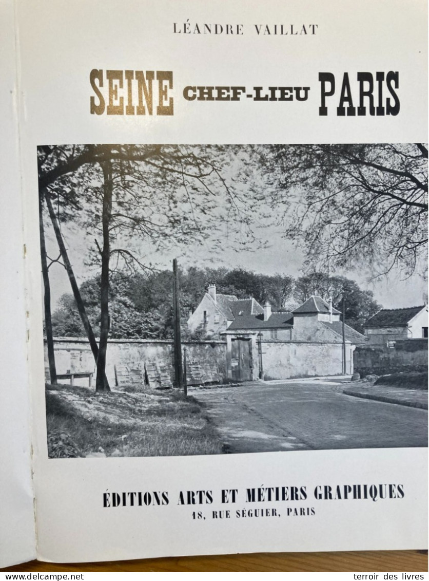 SEINE CHEF LIEU PARIS LEANDRE VAILLAT 1937 SAINT-OUEN NEUILLY-SUR-SEINE SURESNES COURBEVOIE - Ile-de-France