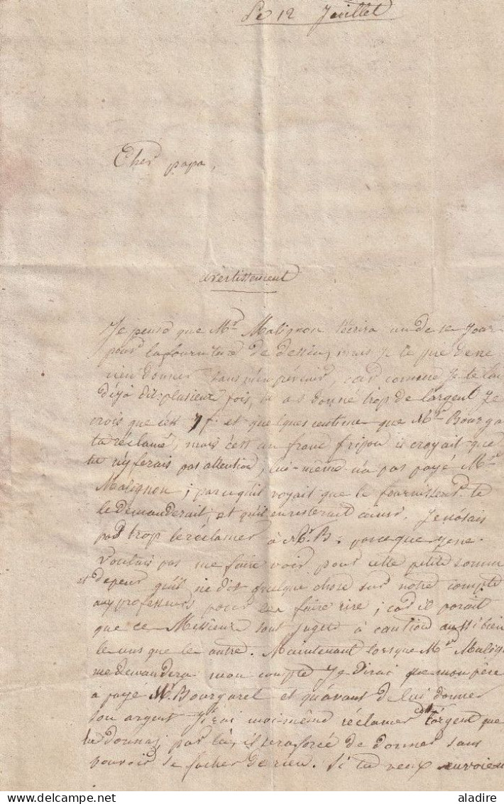 1831-1839 - 5 Lettres D'un Collégien D' ALAIS Alès à Son Père Et à Sa Mère Et 4 Lettres Du Collège à Ses Parents - 1801-1848: Precursors XIX