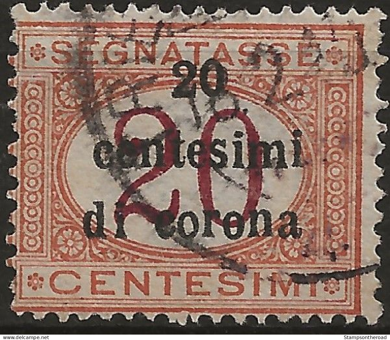 TRTTSx3U4,1919 Terre Redente - Trento E Trieste, Sassone Nr. 3, Segnatasse Usato Per Posta °/ - Trento & Trieste