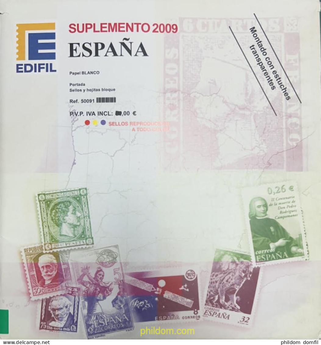 Hoja Suplemento ESPAÑA Edifil 2009 Montado Transparente - Neufs