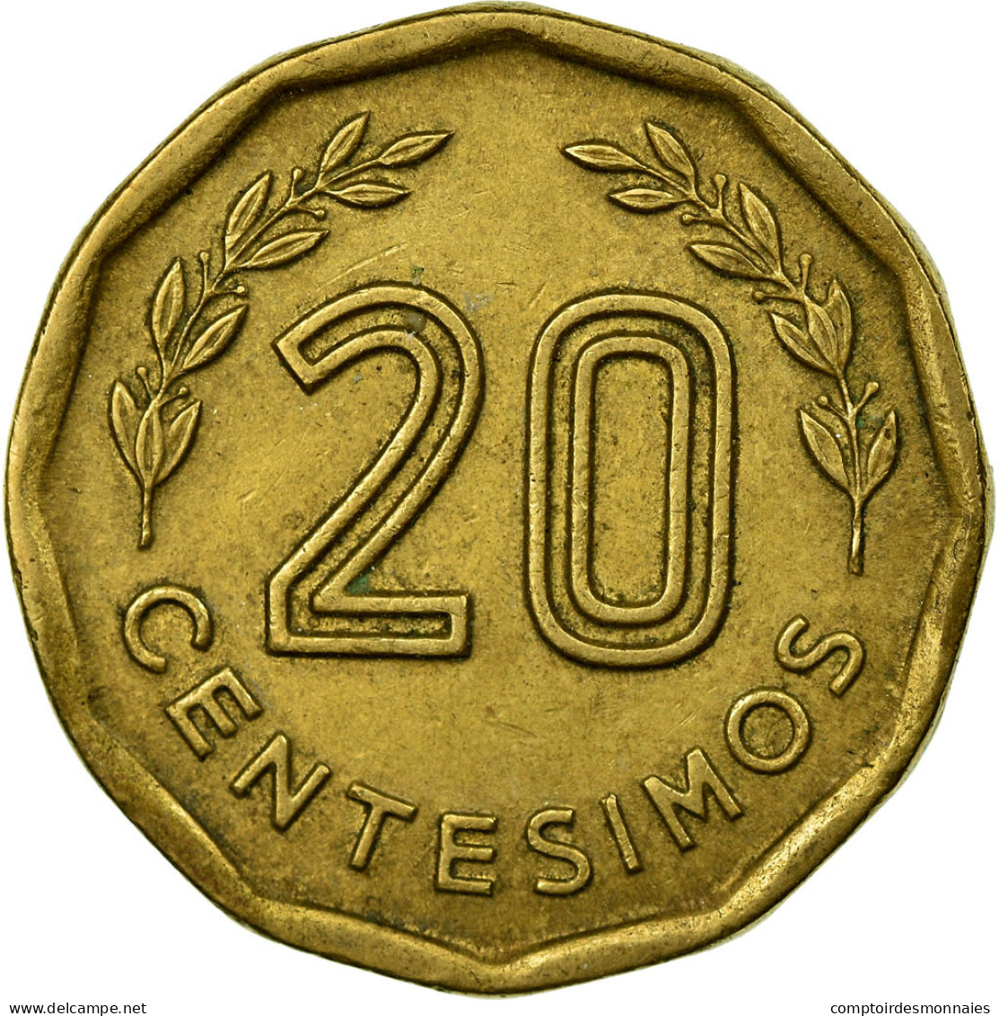 Monnaie, Uruguay, 20 Centesimos, 1976, Santiago, TTB, Aluminum-Bronze, KM:67 - Uruguay