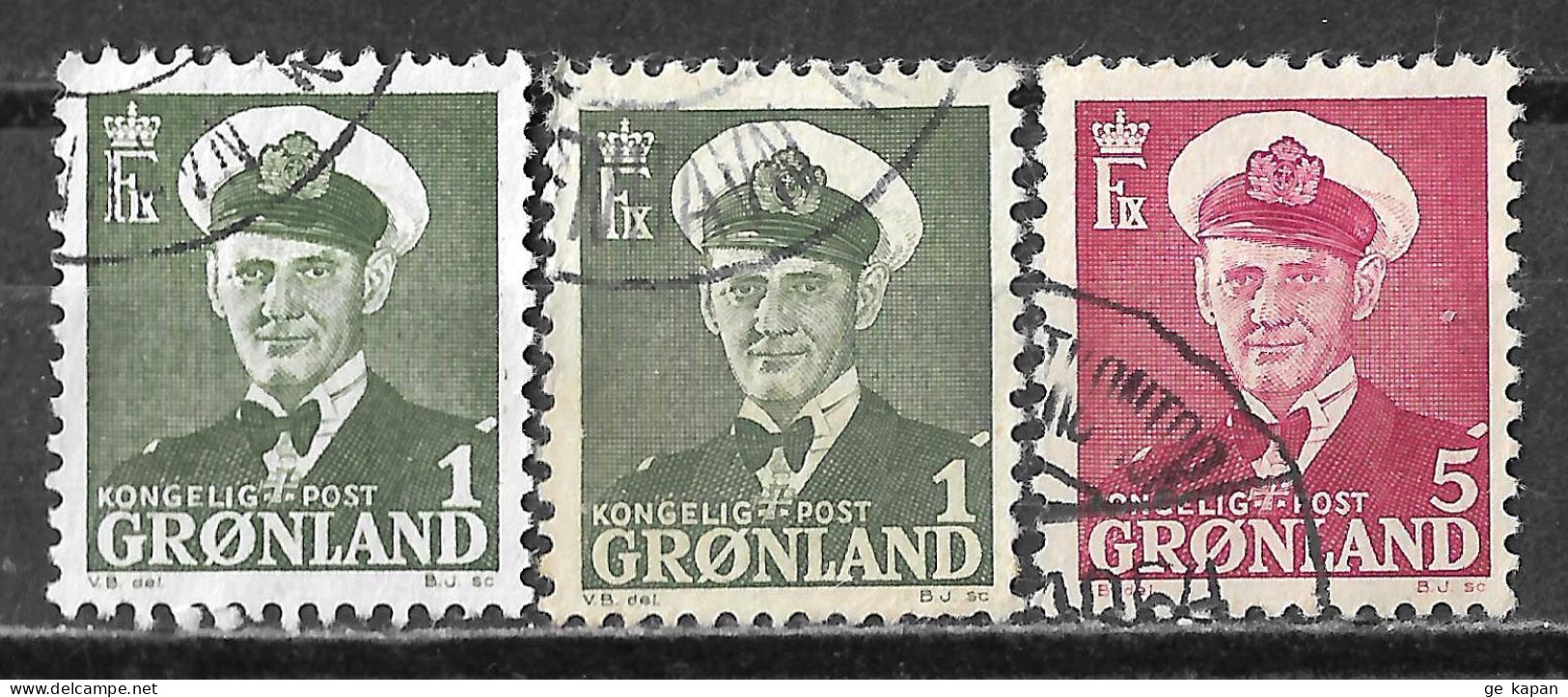 1950 GREENLAND Set Of 3 USED STAMPS (Michel # 28,29) - Oblitérés