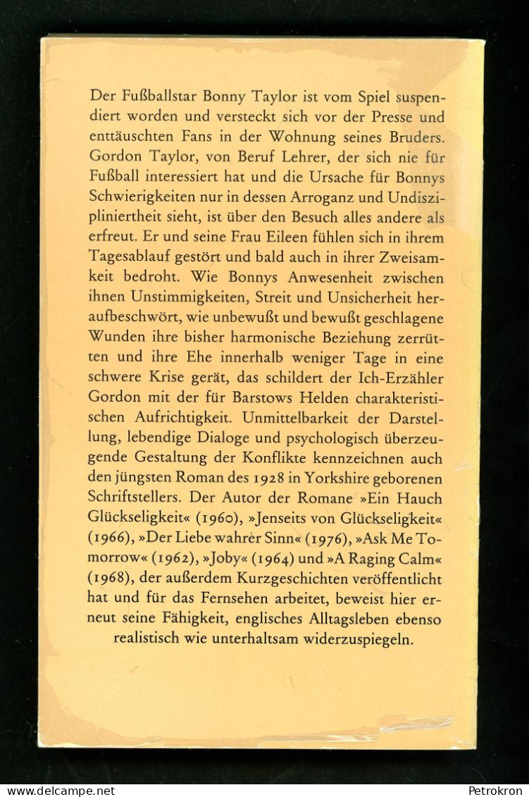 Stan Barstow: Mein Bruder, Der Ungebetene Gast Taschenbuch Berlin 1984 1. A. - Divertissement