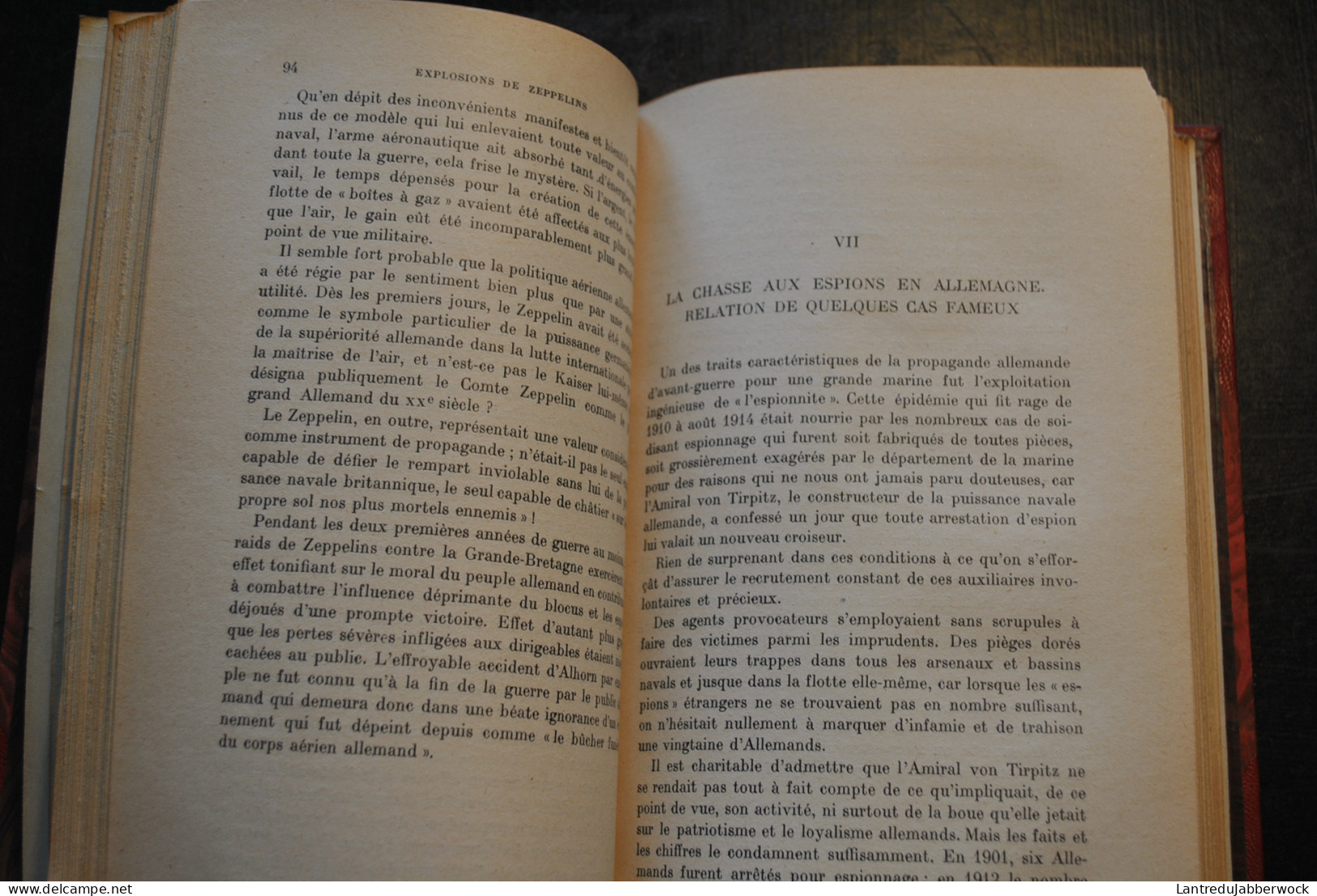 Hector C. BYWATER Les Mystères De La Guerre Navale 1914 1918 Heligoland Jutland Sous-marin Reliure Cuir Signée DE NOEL - Guerra 1914-18