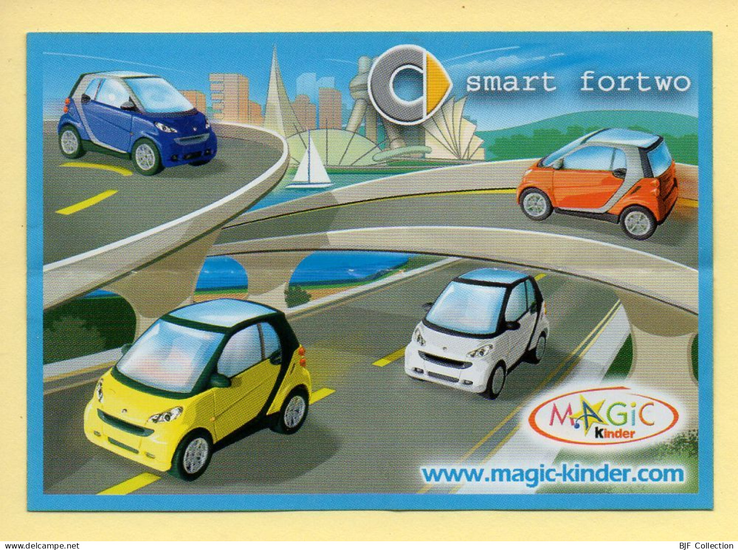 Kinder : BPZ N° TT089 : Série Voitures / Smart / Fortwo (blanche) - Instructions