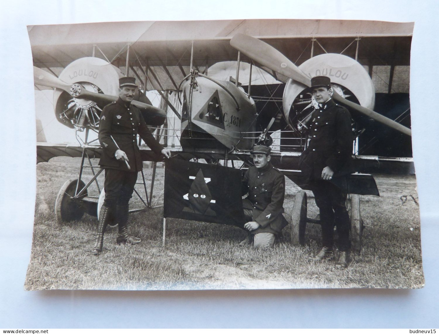 Photo Avion Avec Militaire, Bi-moteur. - Luftfahrt