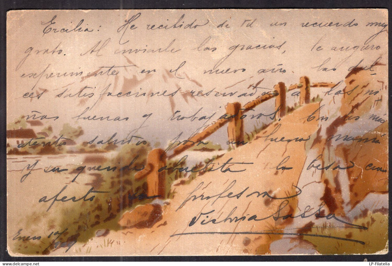 Argentina - 1909 - Illustration - Bridge - Bridges