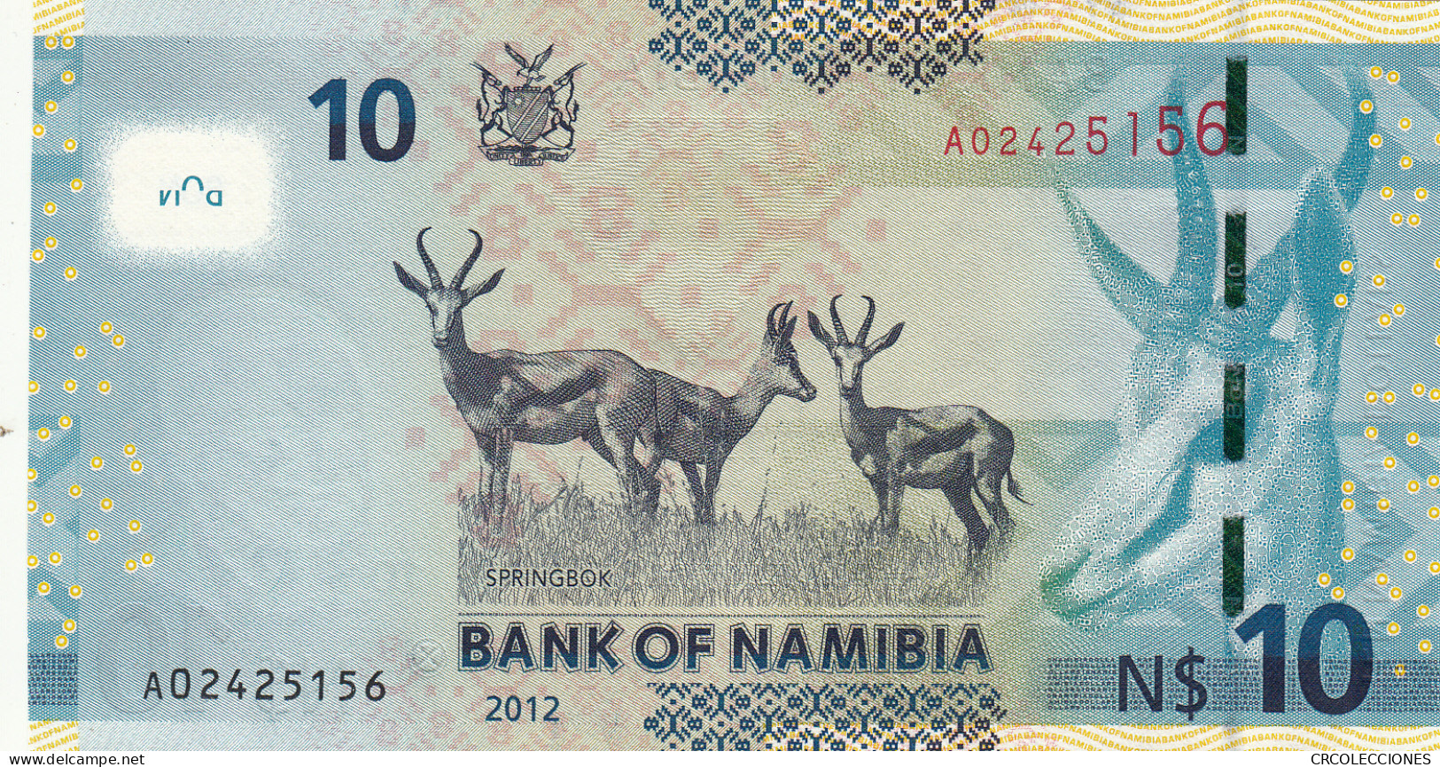 BILLETE NAMIBIA 10 DOLARES 2012 P-11a SIN CIRCULAR - Autres - Afrique