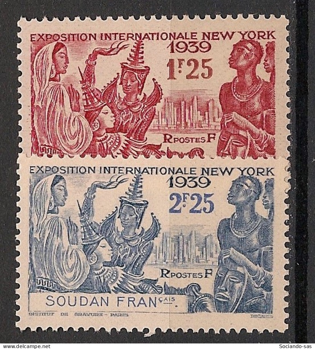 SOUDAN - 1939 - N°YT. 103 à 104 - Exposition De New York - Neuf Luxe ** / MNH / Postfrisch - Ungebraucht