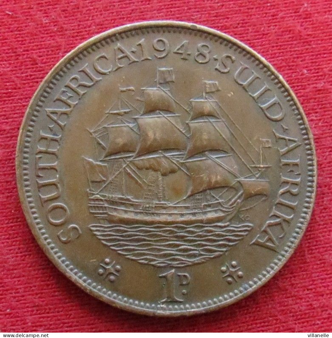 South Africa 1 penny 1948   Africa do Sul RSA Afrique do sud Afrika   W ºº