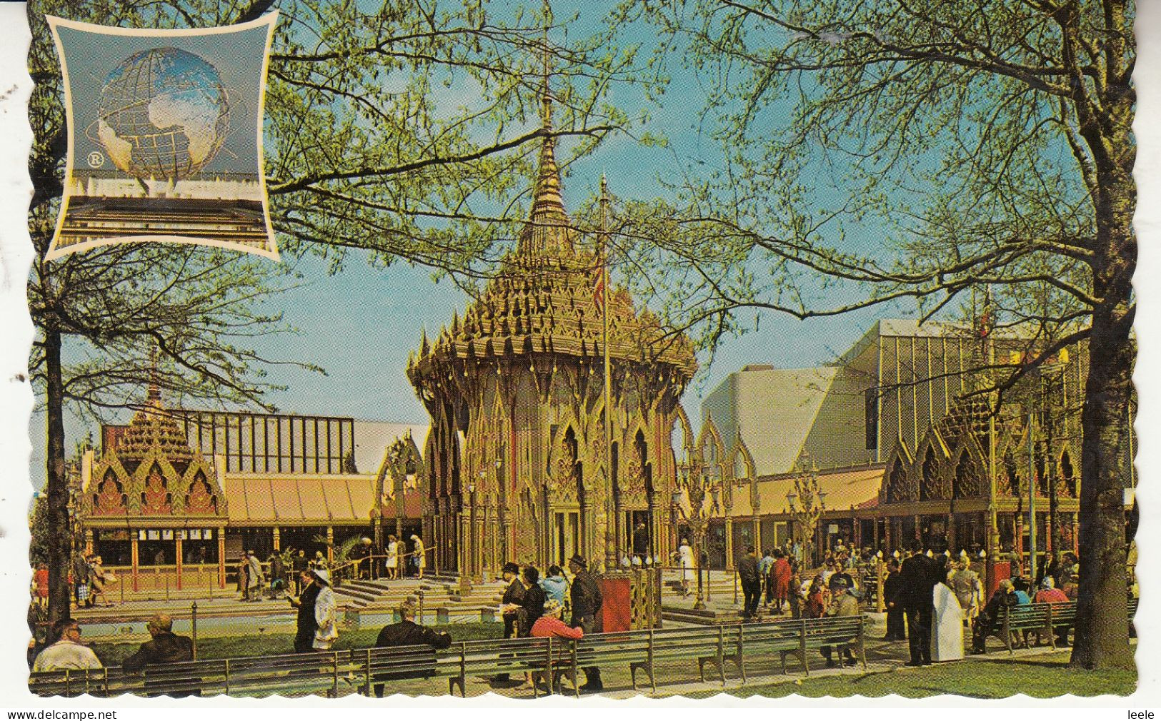 CK18.  Vintage US Postcard. New York World's Fair. The Thailand Pavilion. - Expositions