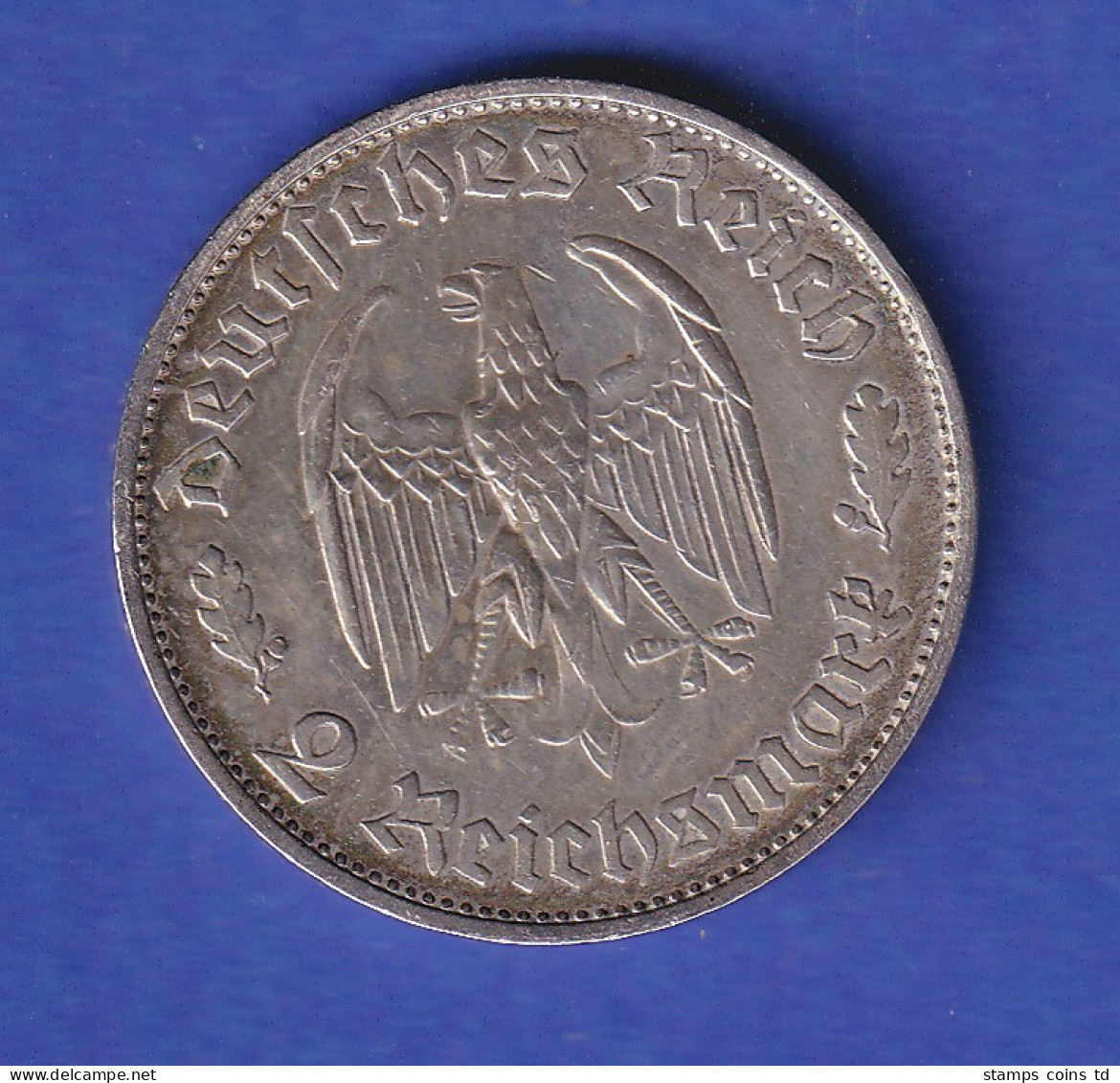 Deutsches Reich 2 Reichsmark Gedenkmünze Friedrich Schiller 1934 F - 5 Reichsmark