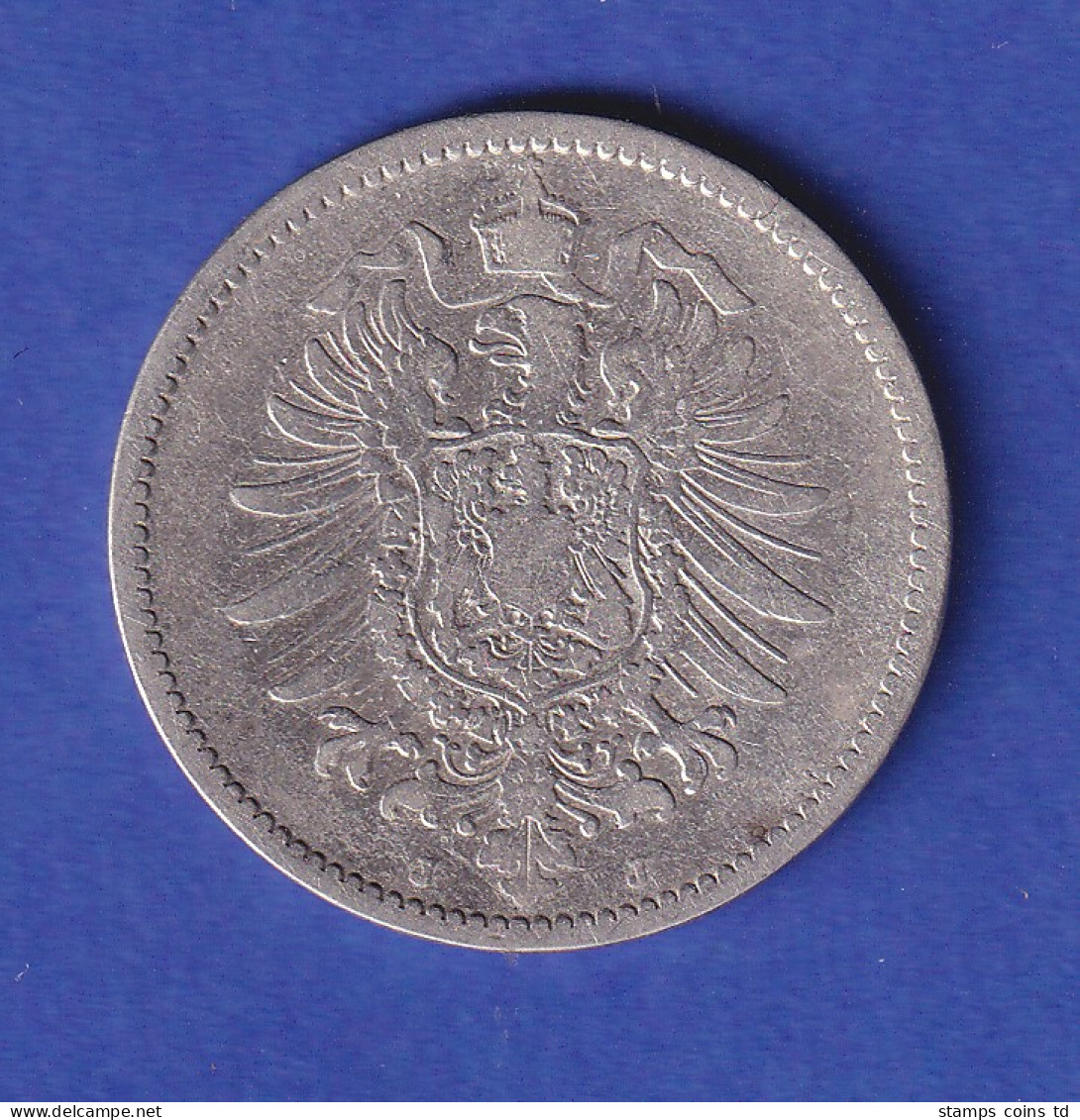 Deutsches Kaiserreich Silber-Kursmünze 1 Mark 1882 J S - Otros & Sin Clasificación