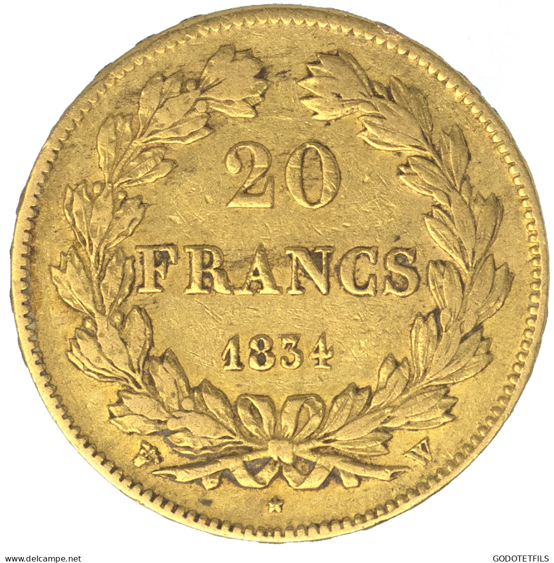 Louis-Philippe-20 Francs 1834 Lille - 20 Francs (or)