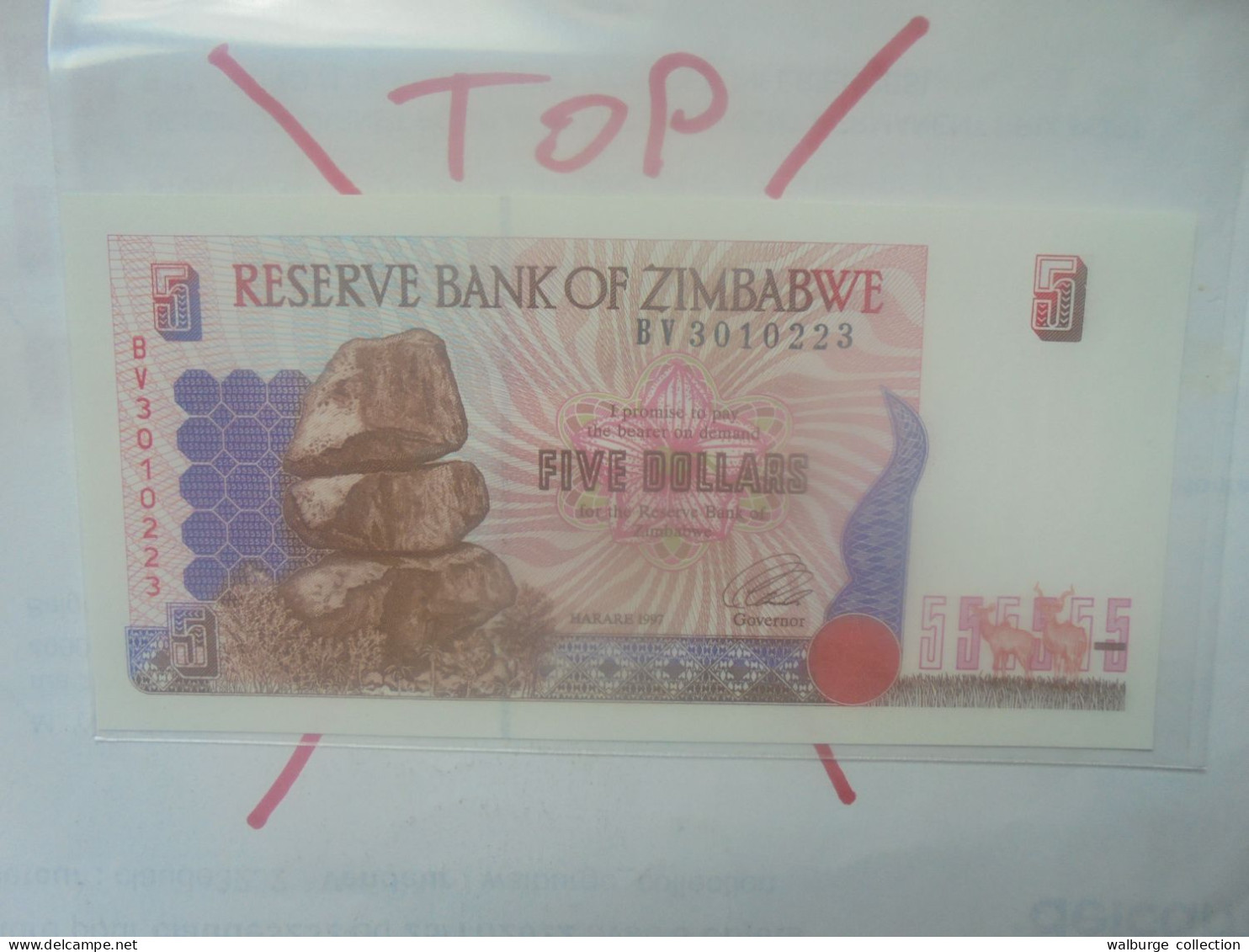 ZIMBABWE 5$ 1997 Neuf (B.33) - Zimbabwe