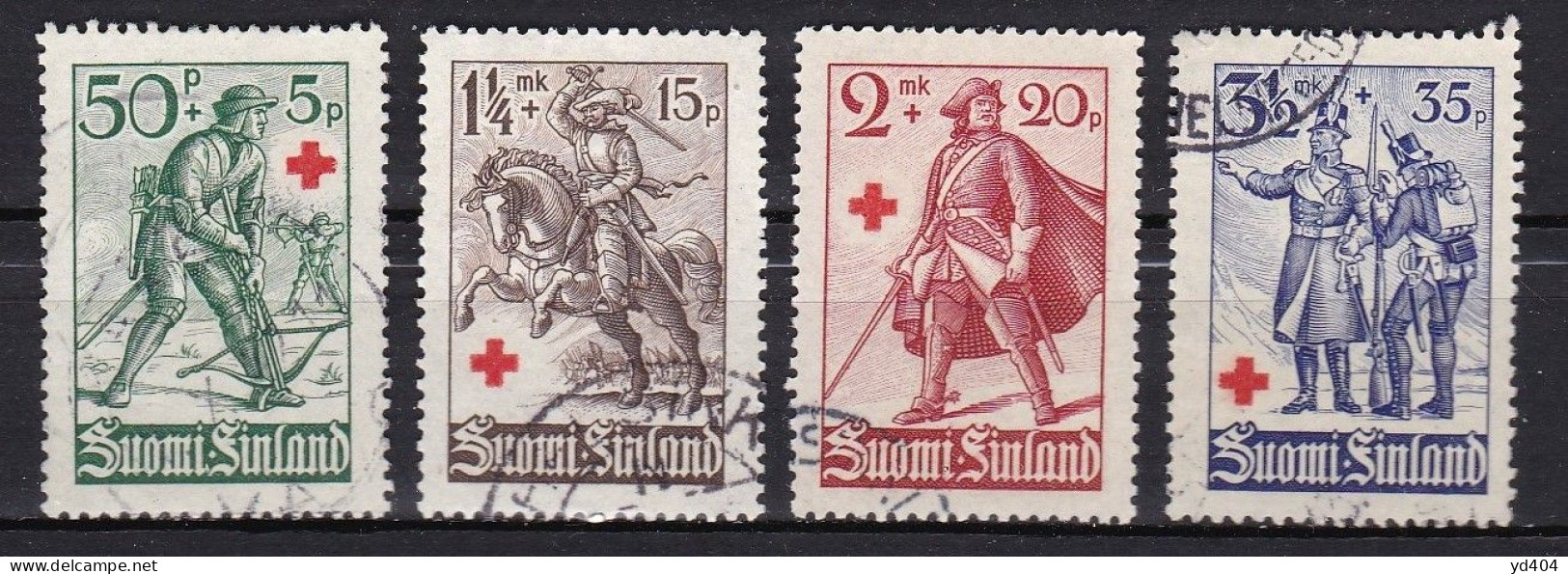 FI059 – FINLANDE – FINLAND – 1940 – RED CROSS FUND – SG 335/38 USED 14 € - Used Stamps