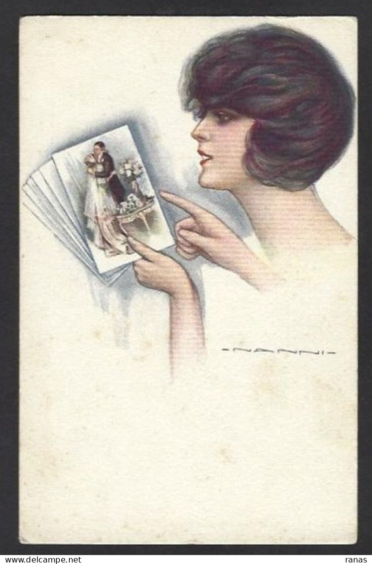 CPA NANNI Art Déco Femme Girl Woman Non Circulé Illustrateur Italien Italie Jeu De Cartes Playing Cards Cartes à Jouer - Cartes à Jouer