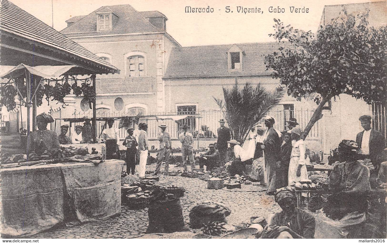 CABO VERDE - S. VICENTE - MERCADO ~ AN OLD PHOTO POSTCARD #240533 - Kaapverdische Eilanden