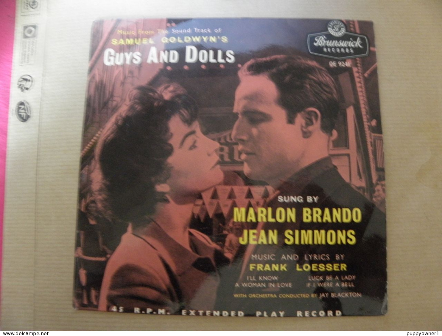MARLON BRANDO & Jean Simmonds Guys And Dolls - (1956) 45 Tour OE 9241 - Musicals
