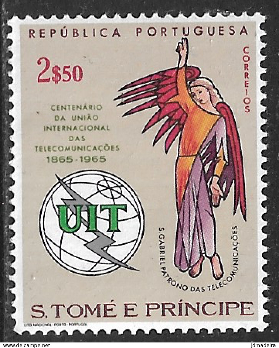 St. Thomas & Prince – 1965 UIT Centenary Minst Stamp - St. Thomas & Prince