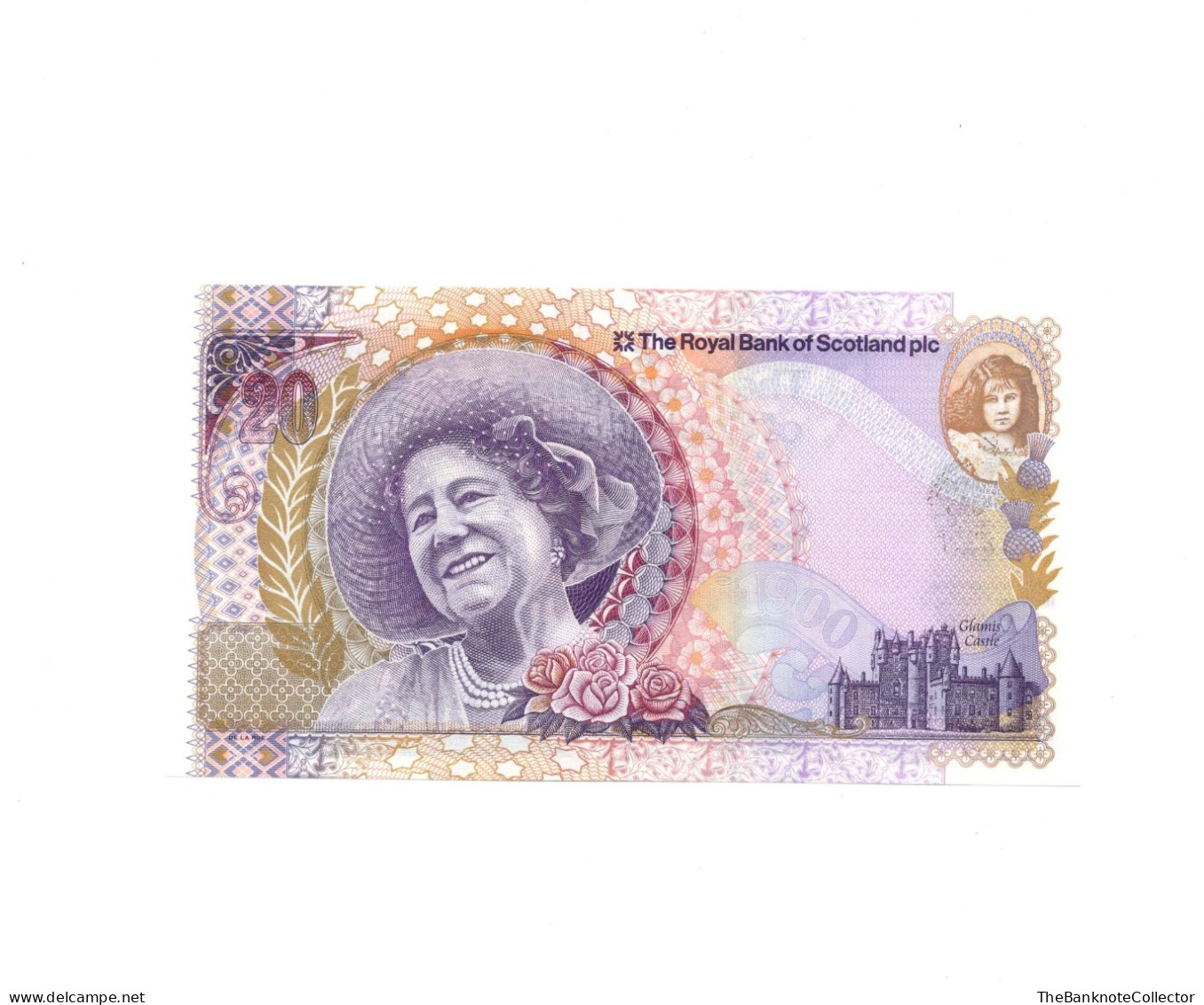 Scotland 20 Pounds Queen Mother's 100th Birthday Commemorative 2000 P-361 UNC - 20 Pounds