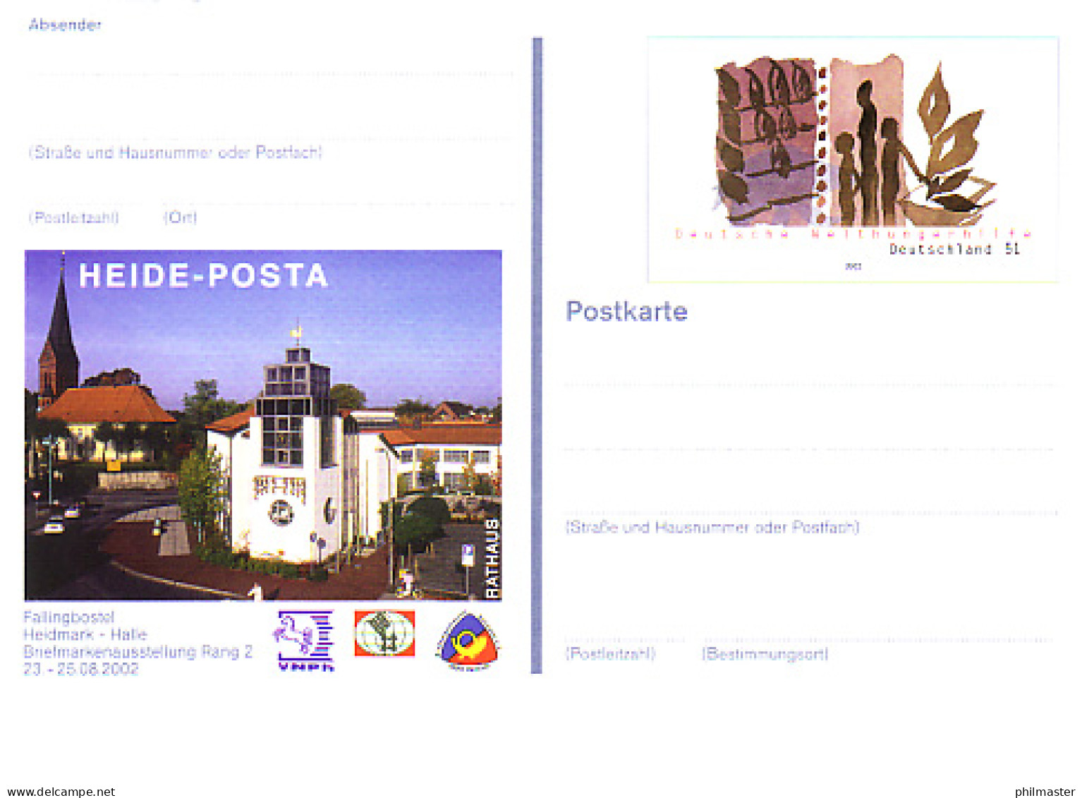 PSo 80 HEIDE-POSTA Fallingbostel Rathaus 2002, ** Wie Verausgabt - Cartoline - Nuovi