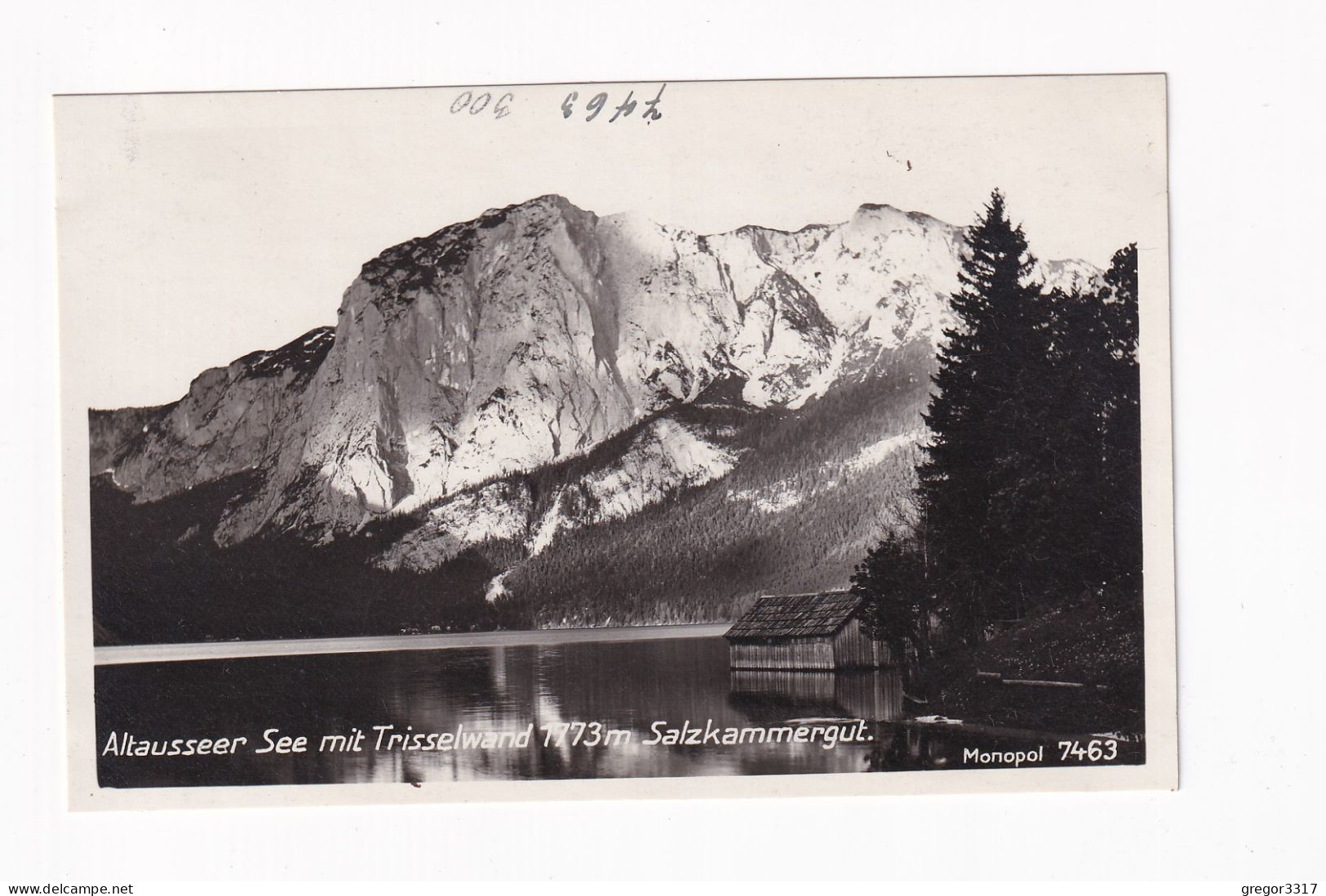 E6106) ALTAUSSEE - Altausseer See Mit Trisselwand - Salzkammergut S/W FOTO AK Bootshaus Etc. - Ausserland