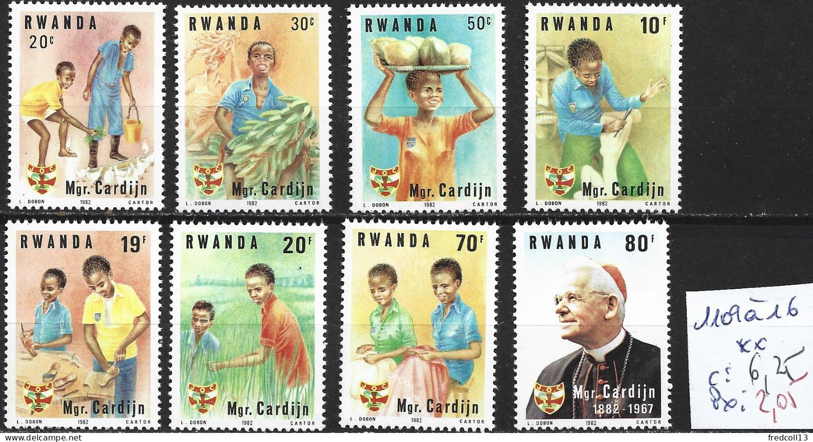 RWANDA 1109 à 16 ** Côte 6.25 € - Unused Stamps