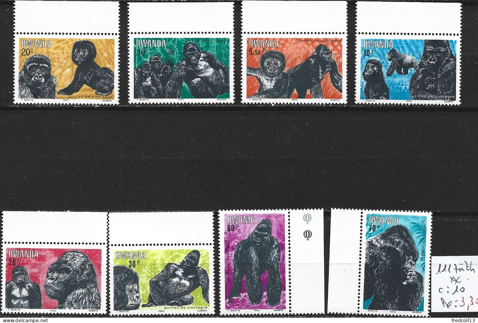 RWANDA 1117 à 24 ** Côte 10 € - Unused Stamps