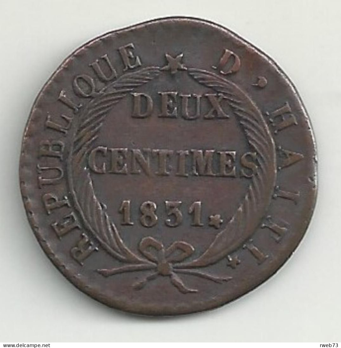 HAÏTI - 2 Centimes - 1831 - TB/TTB - Haïti