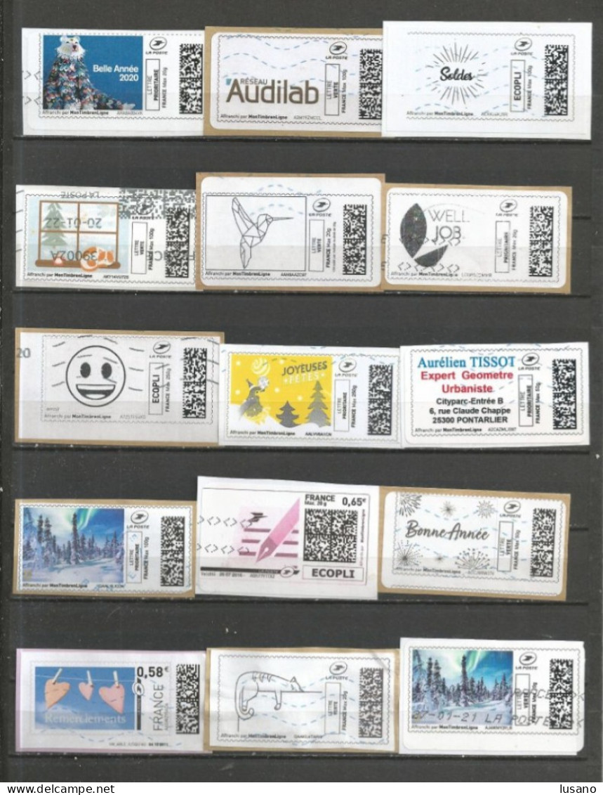 Lot De Montimbrenligne Sur Fragments Tous Différents - Printable Stamps (Montimbrenligne)