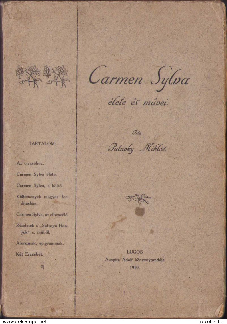 Carmen Sylva élete és Művei 1910 By Putnoky Miklós, Lugoj, Lugos 56SP - Livres Anciens