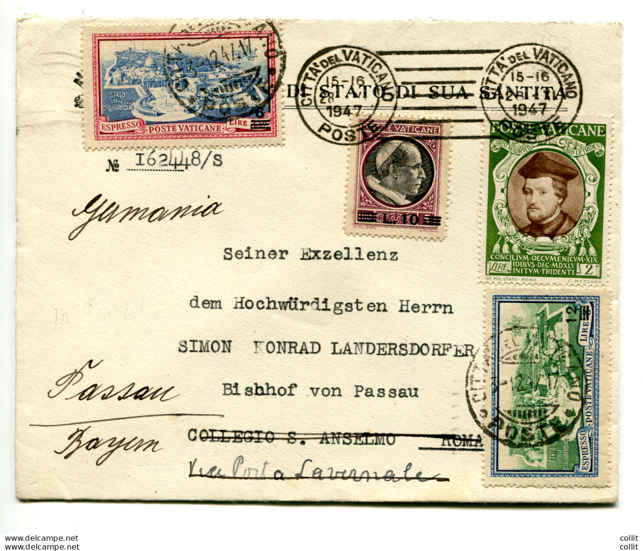 Rispedizione - Busta Spedita Per Roma Il 28.11.47 - Unused Stamps