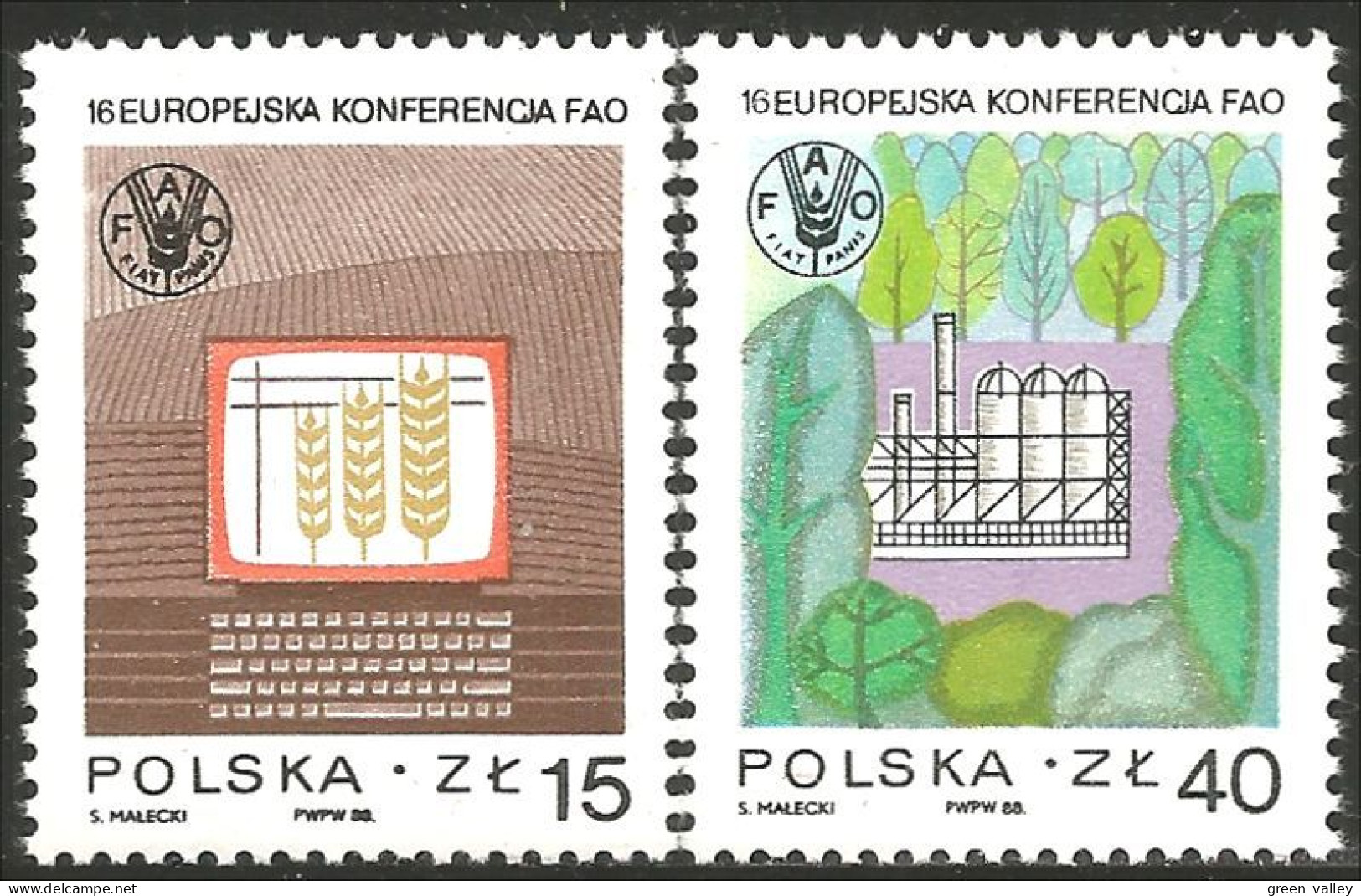 740 Pologne Conference FAO Ordinateur Computeur MNH ** Neuf SC (POL-263b) - Computers