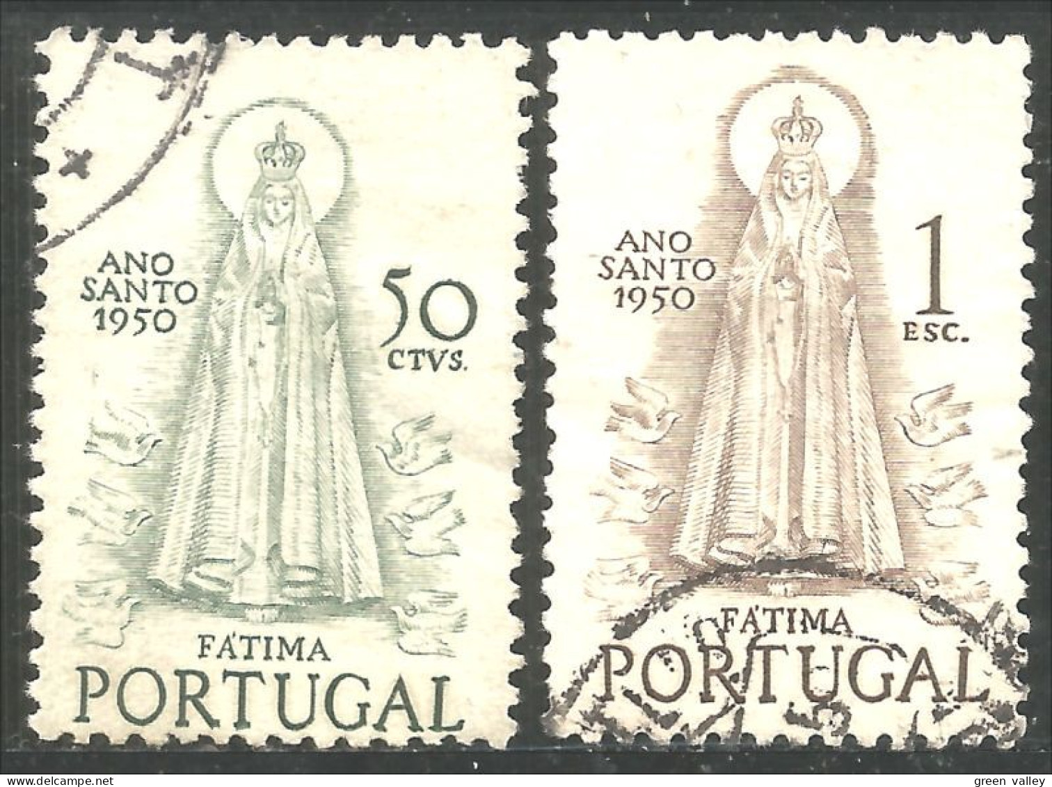 742 Portugal 1950 Année Sainte Ano Santo Fatima (POR-170) - Usado