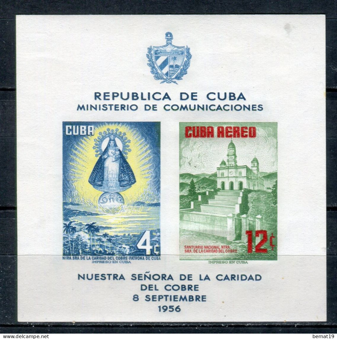 Cuba 1956. Yvert Block 15 ** MNH. - Blocs-feuillets