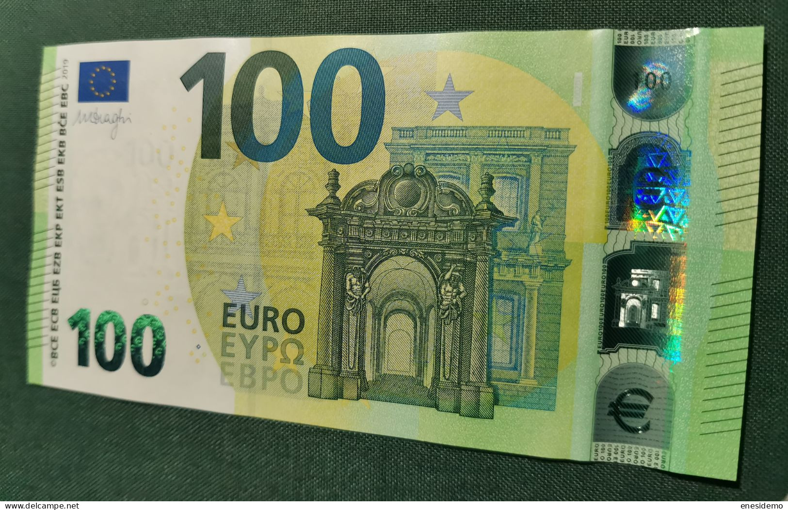 100 EURO SPAIN 2019  DRAGHI V002D1 VA SC UNCIRCULATED  PERFECT - 100 Euro