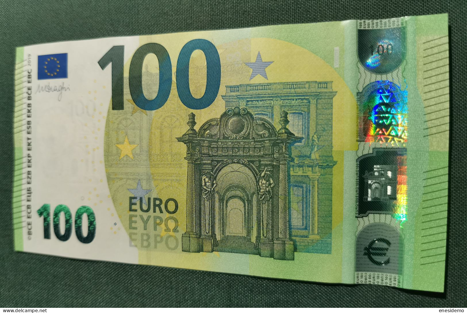 100 EURO SPAIN 2019  DRAGHI V002D1 VA SC UNCIRCULATED  PERFECT - 100 Euro