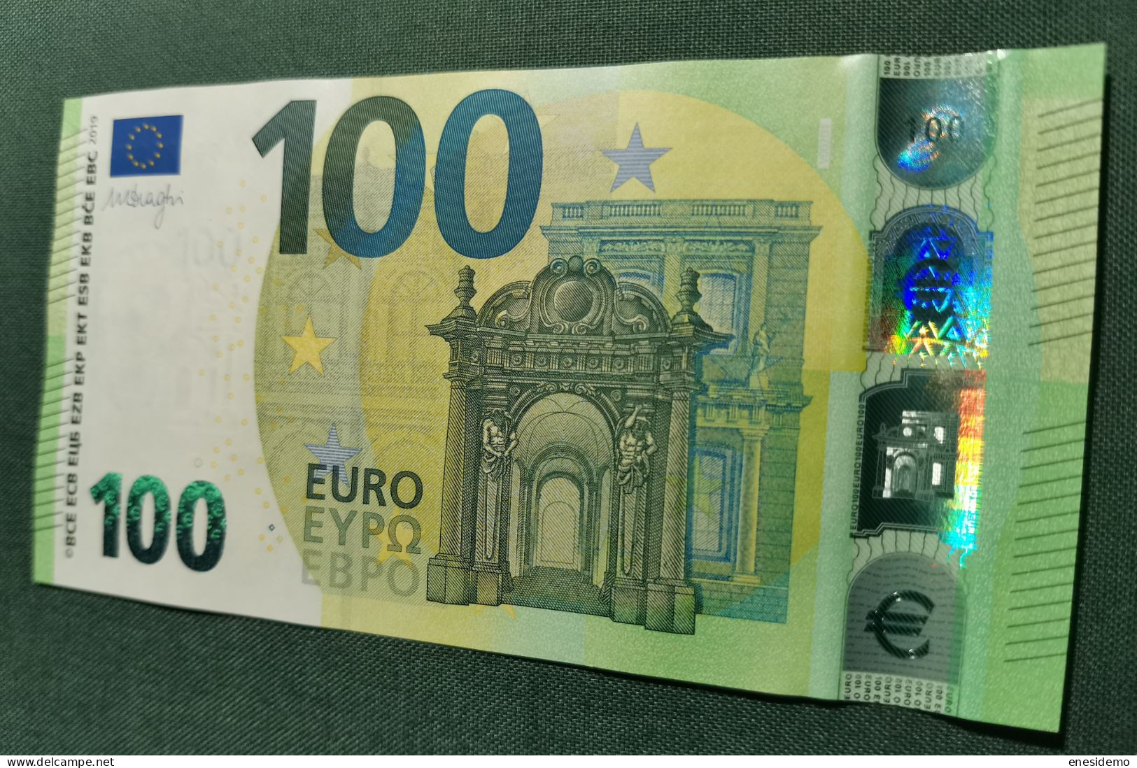 100 EURO SPAIN 2019  DRAGHI V002D1 VA SC UNCIRCULATED  PERFECT