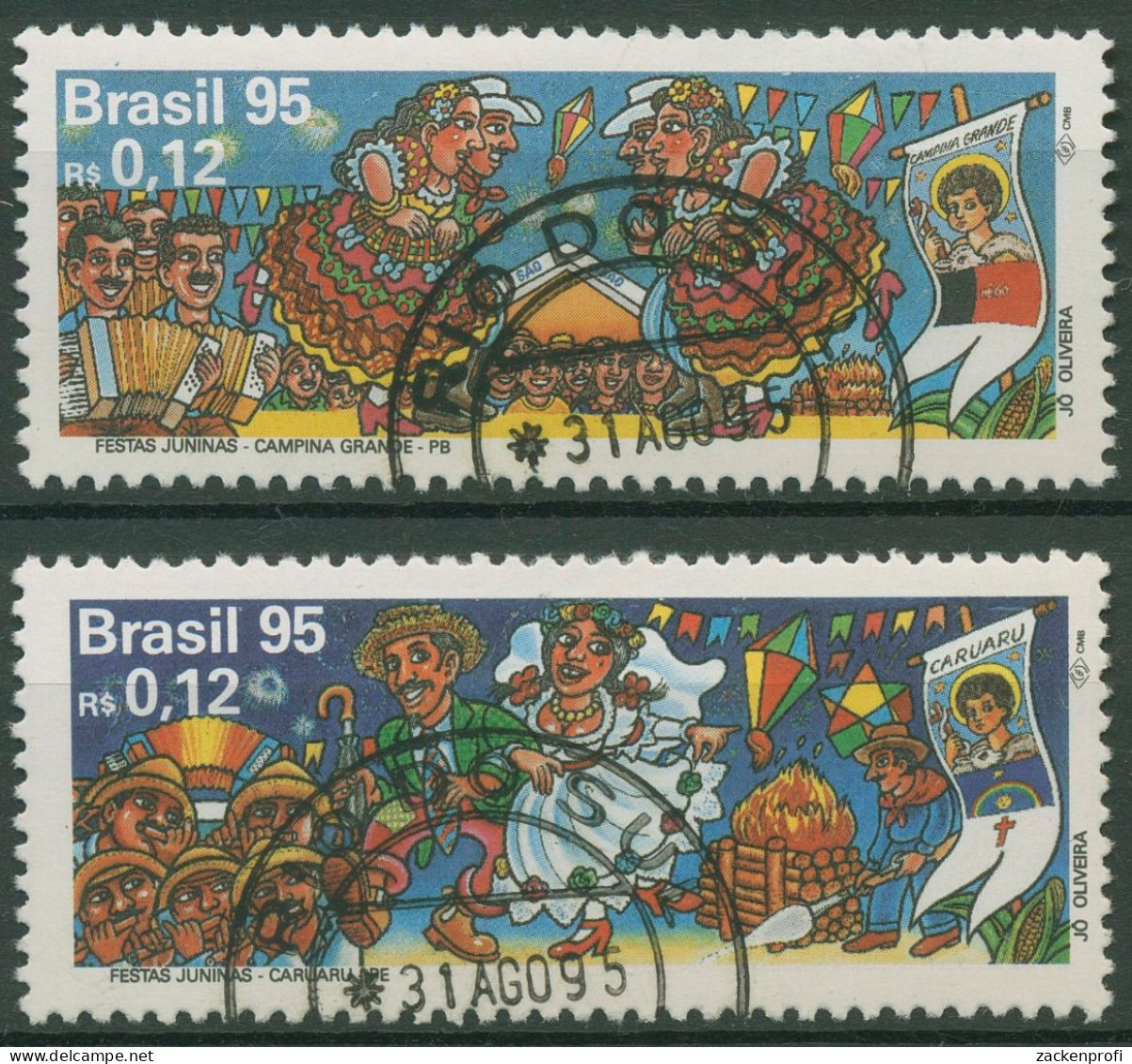 Brasilien 1995 Sankt-Johannes-Volksfeste 2646/47 Gestempelt - Usati