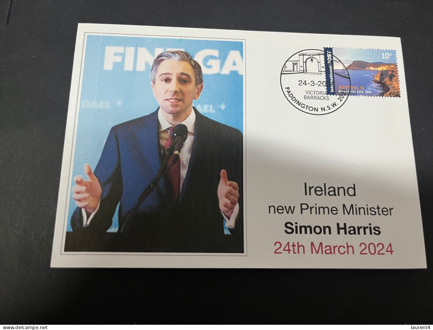 27-3-2024 (4 Y 12) Ireland New Prime Minister - Simon Harris (24-3-2024) - Cartas & Documentos