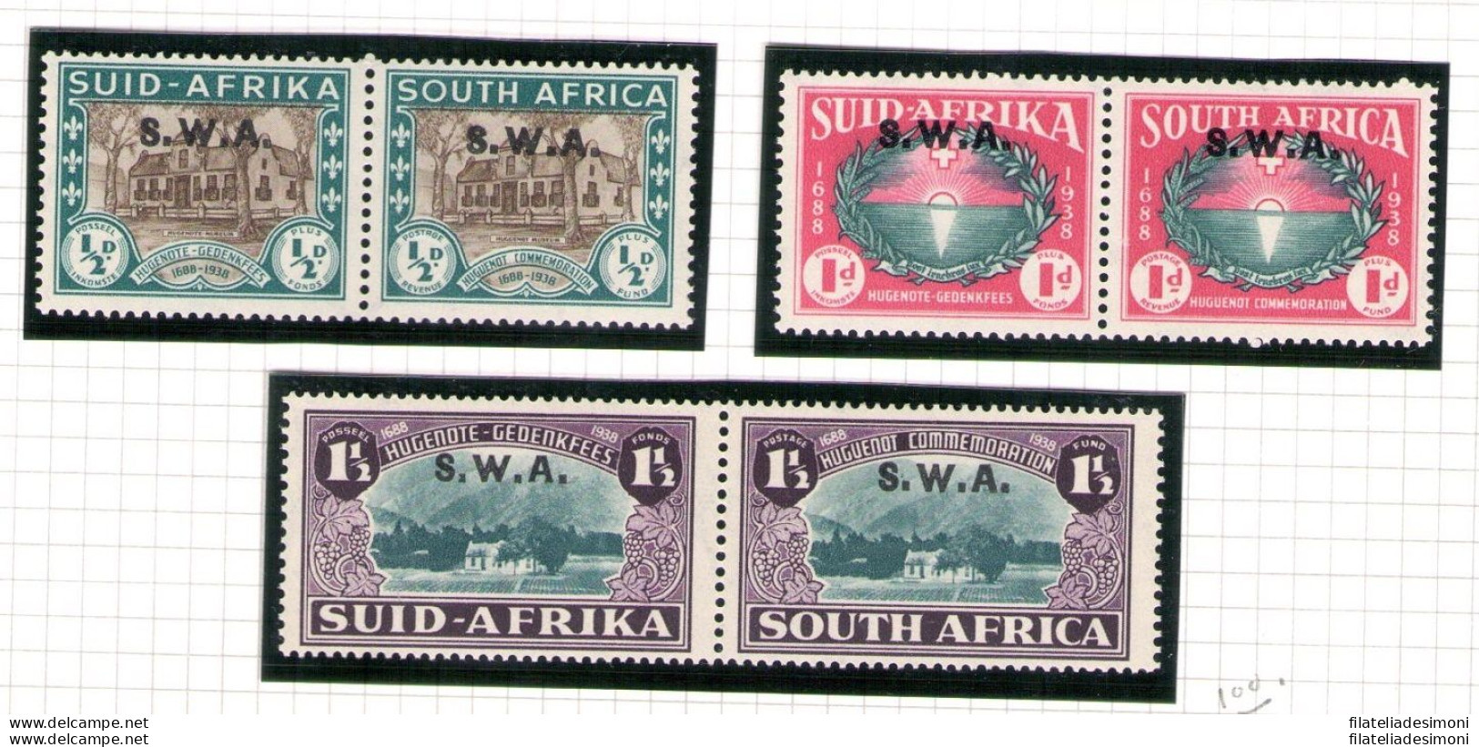 1939 SOUTH WEST AFRICA - SG 111/113  MLH/* - Andere & Zonder Classificatie