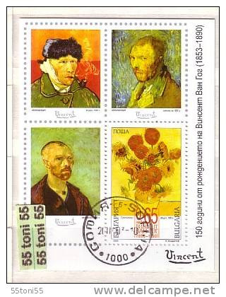 2003 Art VINCENT Van GOGH S/S – Used/oblitere (O)  BULGARIA / BULGARIE - Used Stamps