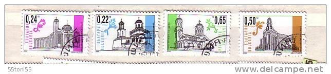 2002   Definitive Issue  Christian Church   4v.-used/oblitere (O)  Bulgaria / Bulgarie - Used Stamps