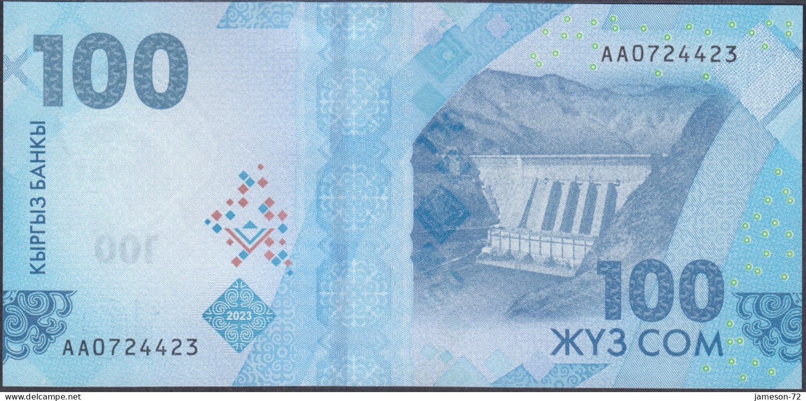 KYRGYZSTAN - 100 Som 2023 "30 Years Of National Currency" Asia Banknote - Edelweiss Coins - Kirghizistan