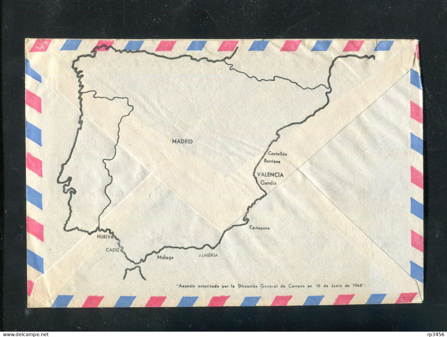 "SPANIEN" 1976, Lupo-Brief Mit Freistempel "VALENCIA" Nach Deutschland, Rs. Zudruck Landkarte (R0124) - Covers & Documents