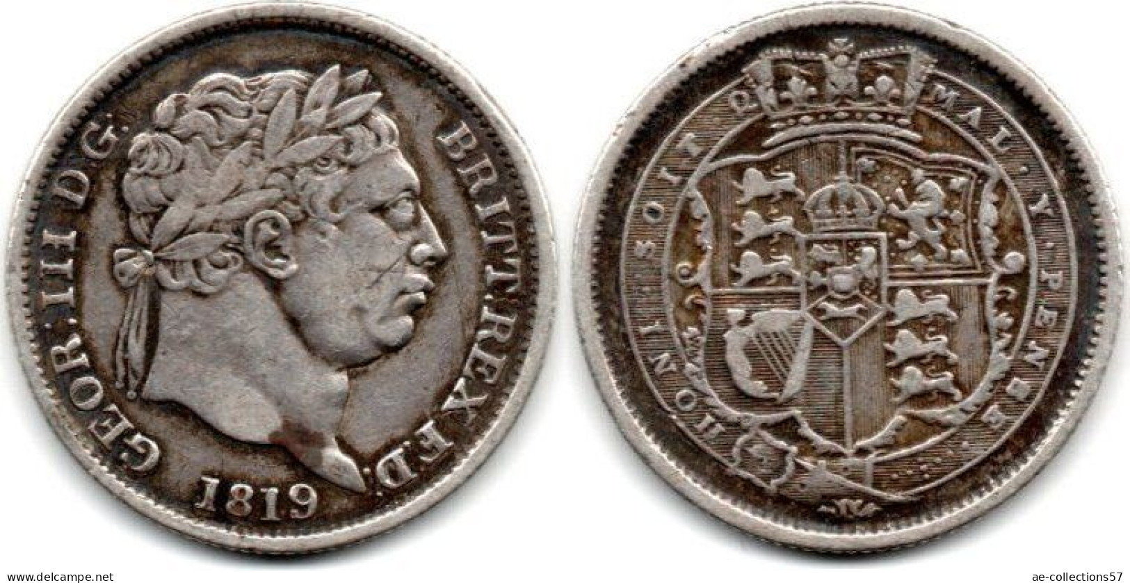 MA // 33118  / Grande Bretagne    1 Shilling 1819    TB+ - H. 1 Shilling