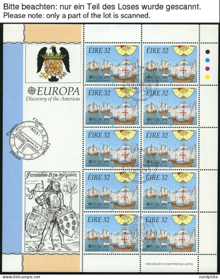 EUROPA UNION KB O, 1992, Entdeckung Amerikas, 14 Verschiedene Kleinbogensätze, Pracht, Mi. 710.- - Collections