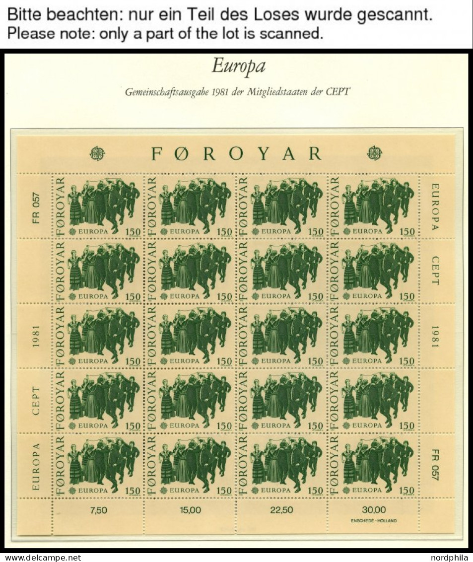 EUROPA UNION KB **, Postfrische Sammlung Kleinbogen Gemeinschaftsausgaben Von 1981-83 Im Borek Falzlosalbum. Pracht, Mi. - Sammlungen