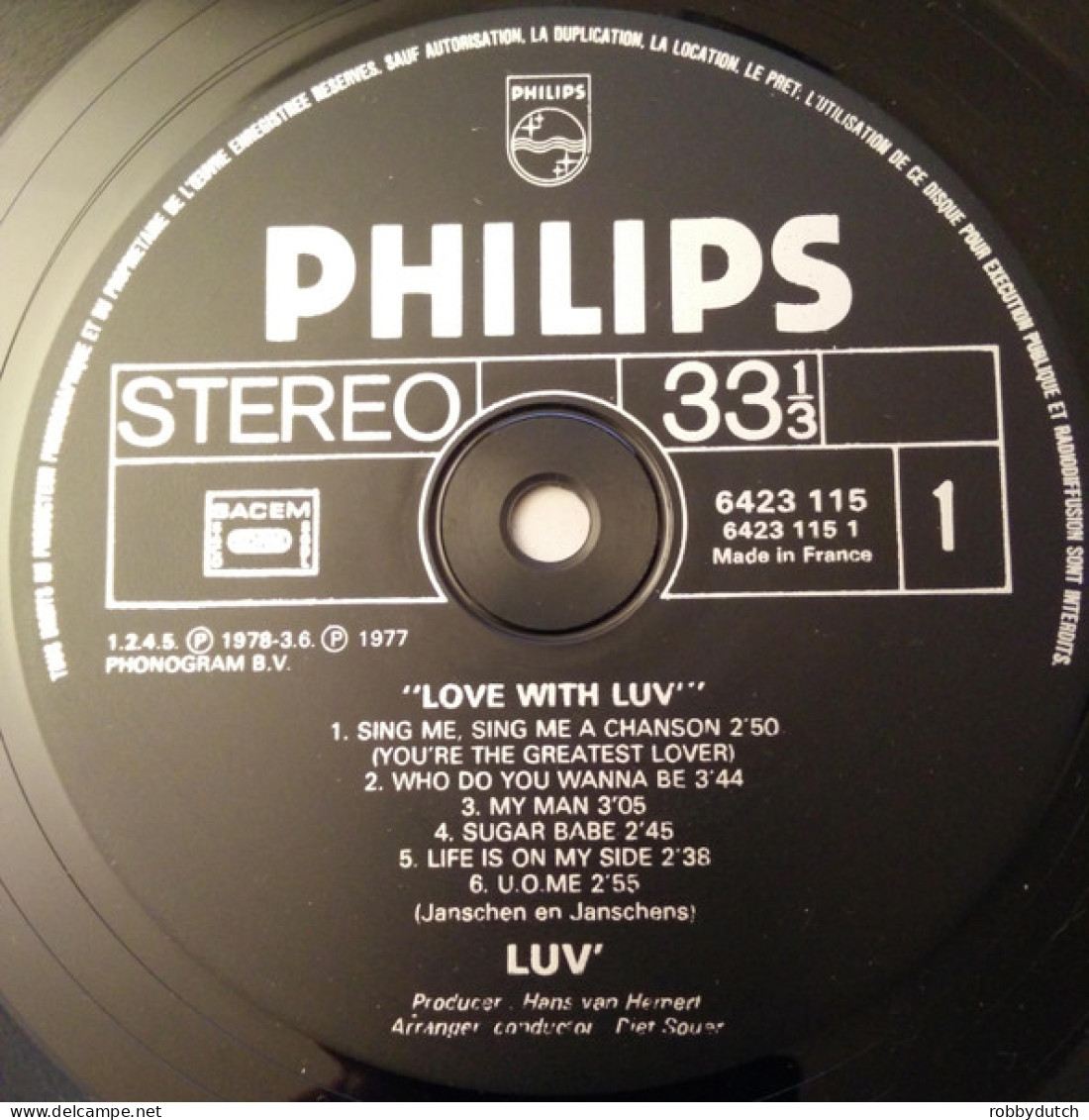 * LP *  LUV'  - LOVE WITH LUV' (France 1978 EX!!)  - Disco & Pop